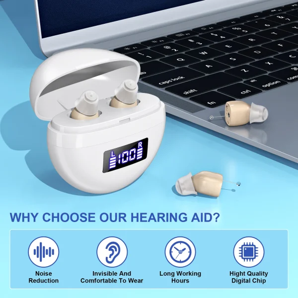 Invisible Rechargeable Hearing Amplifiers with Volume Control