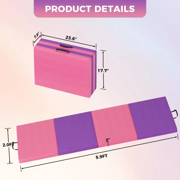 Foldable Gymnastics Tumbling Mat for Home Exercise