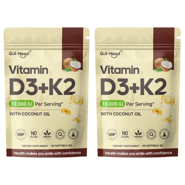 Vitamin D3 K2 Softgels for Calcium Absorption