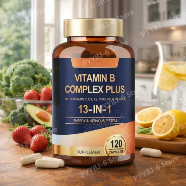 Vitamin B Complex Plus13-in-1 120Vegan Capsules