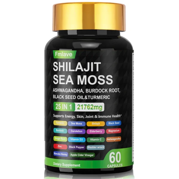 Sea Moss Shilajit Ashwagandha , Capsule Supplement